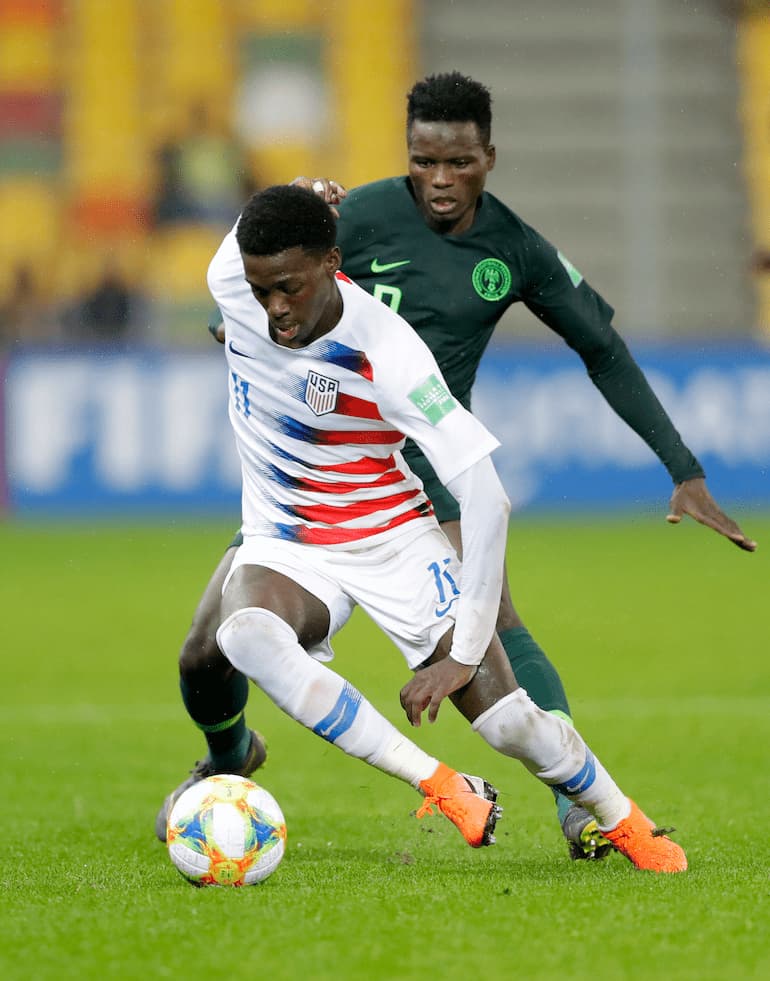 Timothy Weah con la maglia della nazionale statunitense!