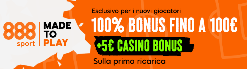 Il bonus di benvenuto di 888sport!
