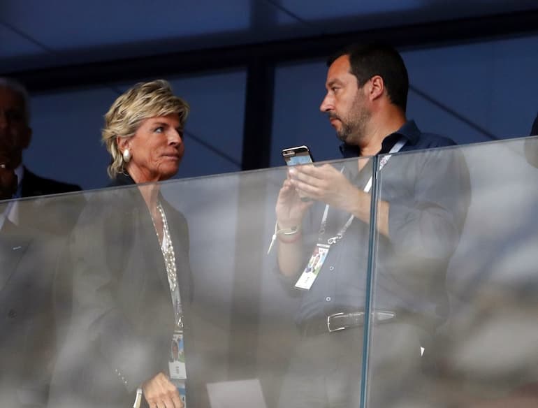 Evelina Christillin con Salvini per la finale di Coppa del Mondo!