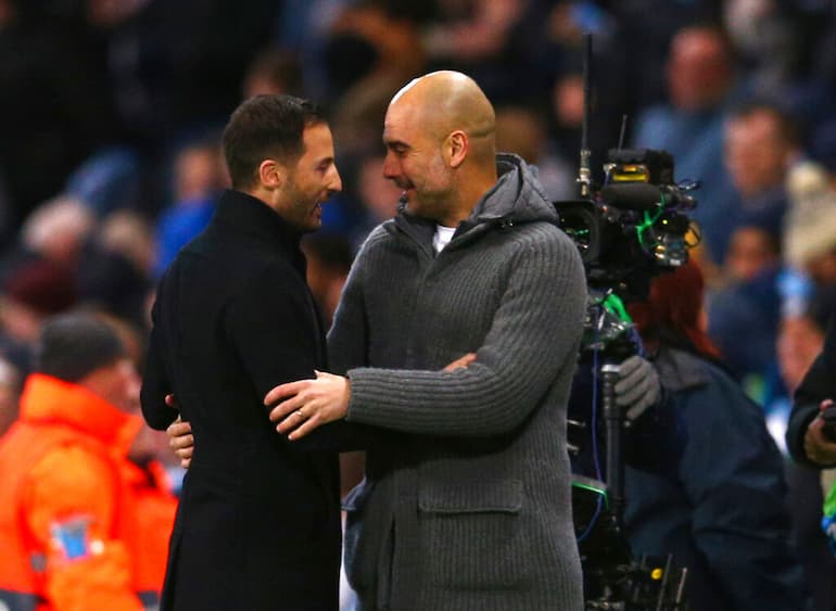 Domenico Tedesco con Pep Guardiola!