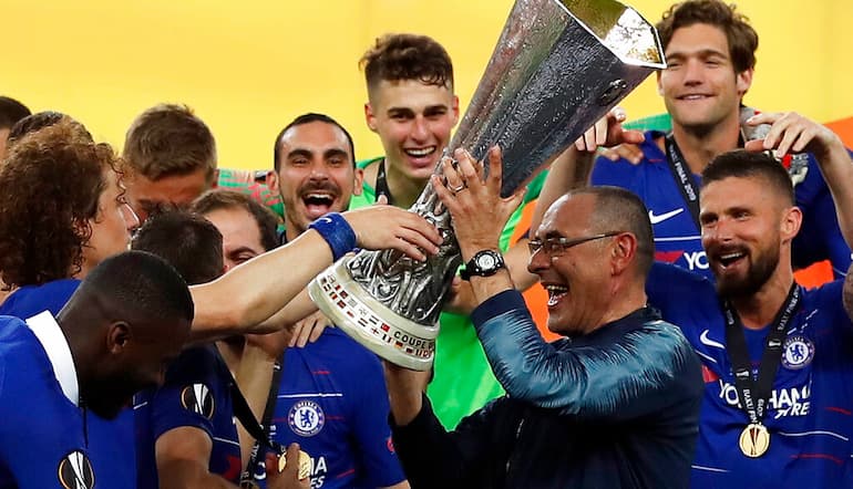 Sarri con l'Europa League