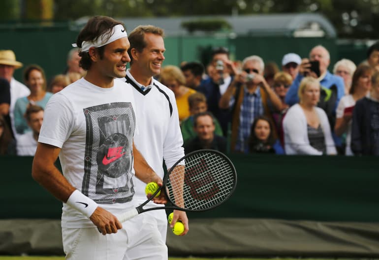 Re Roger con Stefan Edberg
