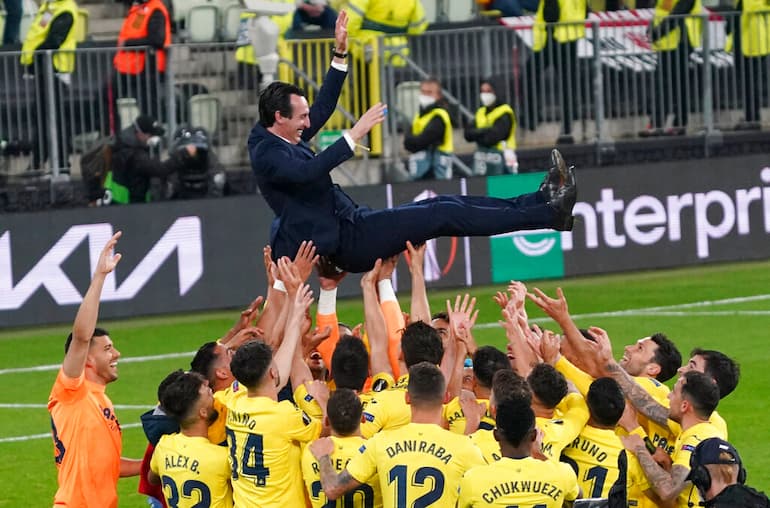 Il Villareal festeggia l'Europa League!