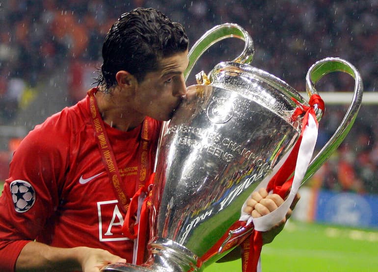 Ronaldo con la Champions del 2008!