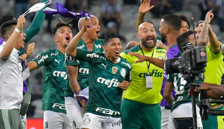 L'esultanza dei calciatori del Palmeiras!