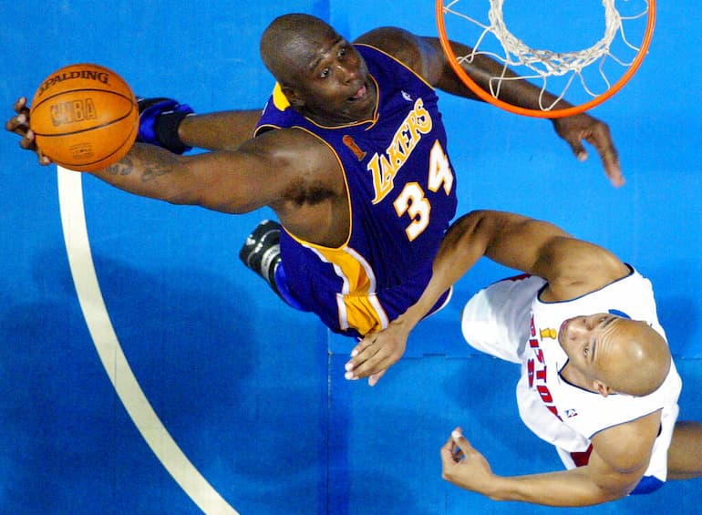Shaq con la canotta Lakers!