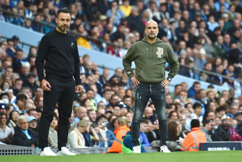 De Zerbi con Pep Guardiola