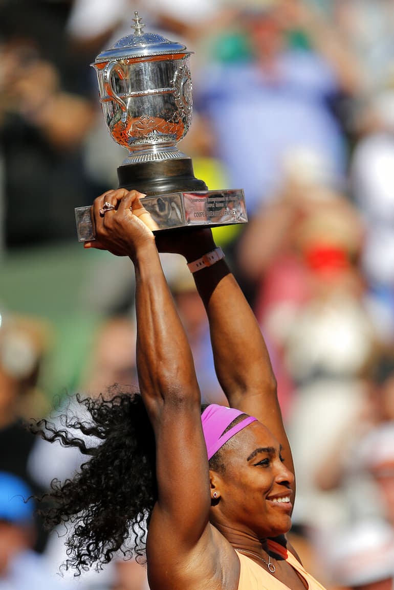 Serena festeggia la vittoria a Parigi!