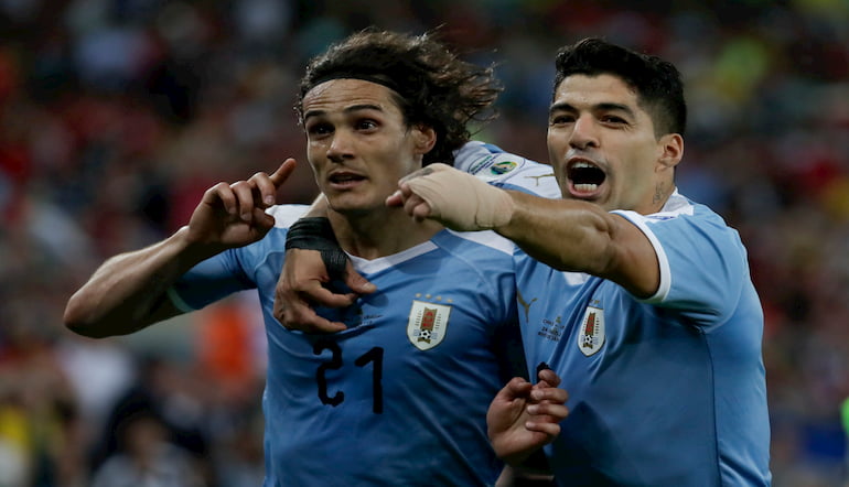 L'esultanza di Cavani e Suarez!