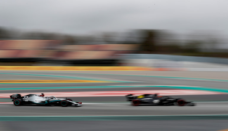 La Mercedes di Bottas in Spagna!