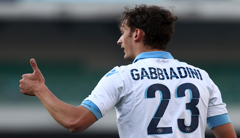 Gabbiadini con la maglia del Napoli!