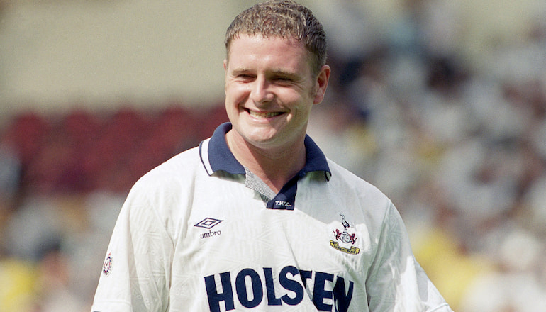 Gazza con la maglia del Tottenham!