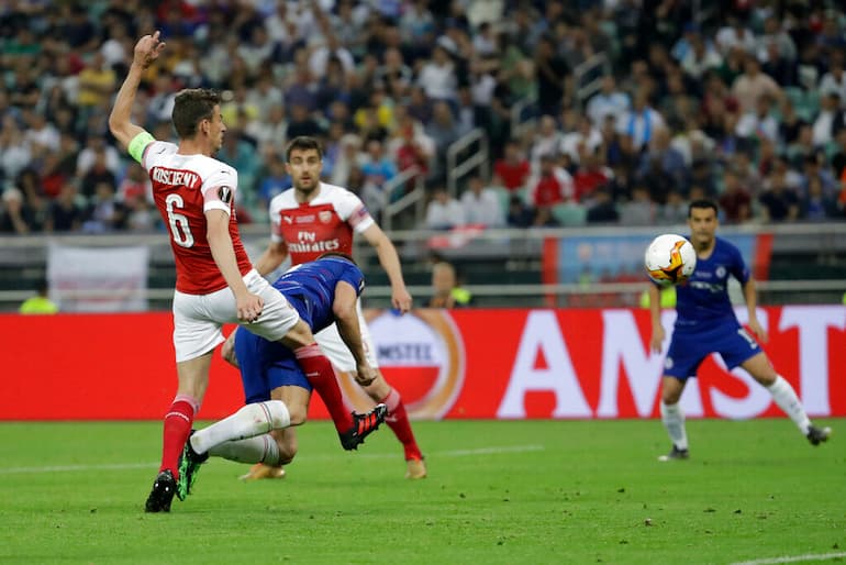 Giroud in gol contro l'Arsenal nella finale di Europa League!