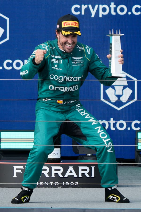 La gioia di Alonso per un podio nel 2023!
