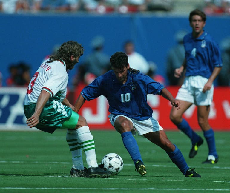 Roberto Baggio contro la Bulgaria