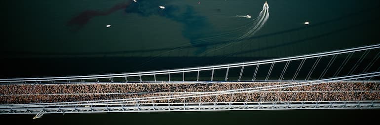 Un'immagine dall'alto della Maratona di New York!