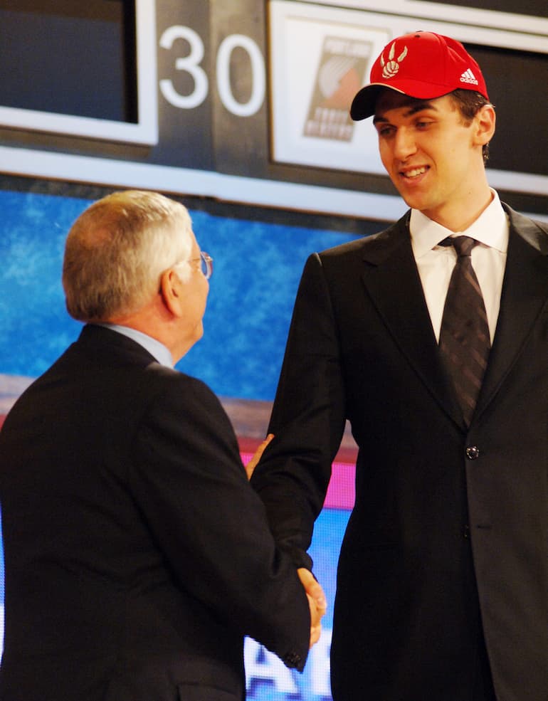 Bargnani con David Stern