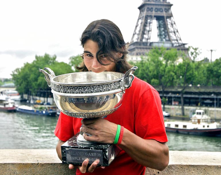Rafa, giovanissimo, vince nel 2005 sulla terra parigina
