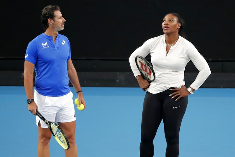 Serena con Patrick Mouratoglou