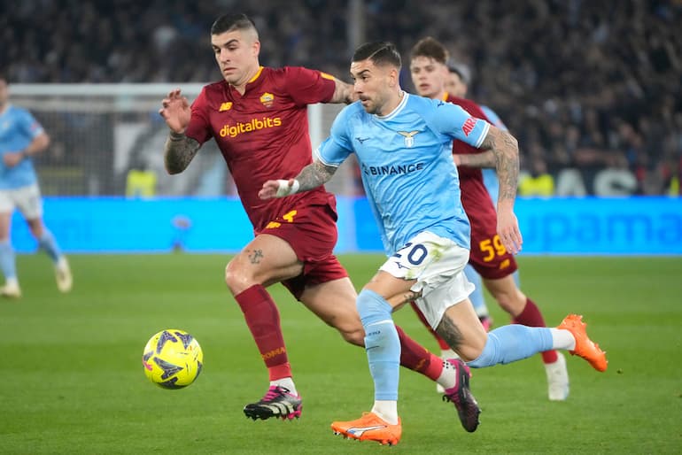 Zaccagni contro Mancini in un derby romano