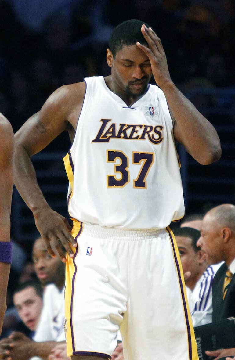 L'ex giocatore dei Lakers in uno scatto del 2010