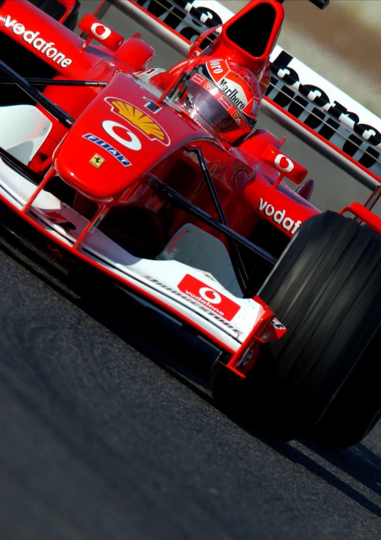 Schumi in azione nel 2002