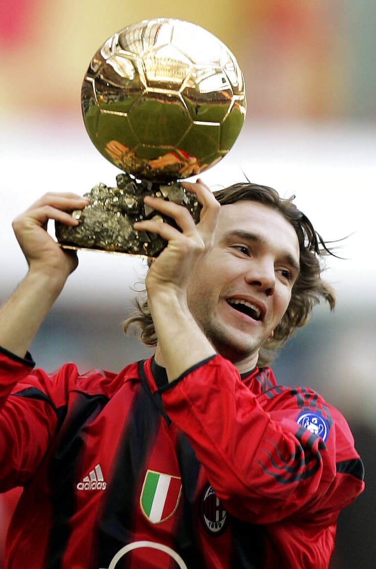 Sheva con il Pallone D'Oro