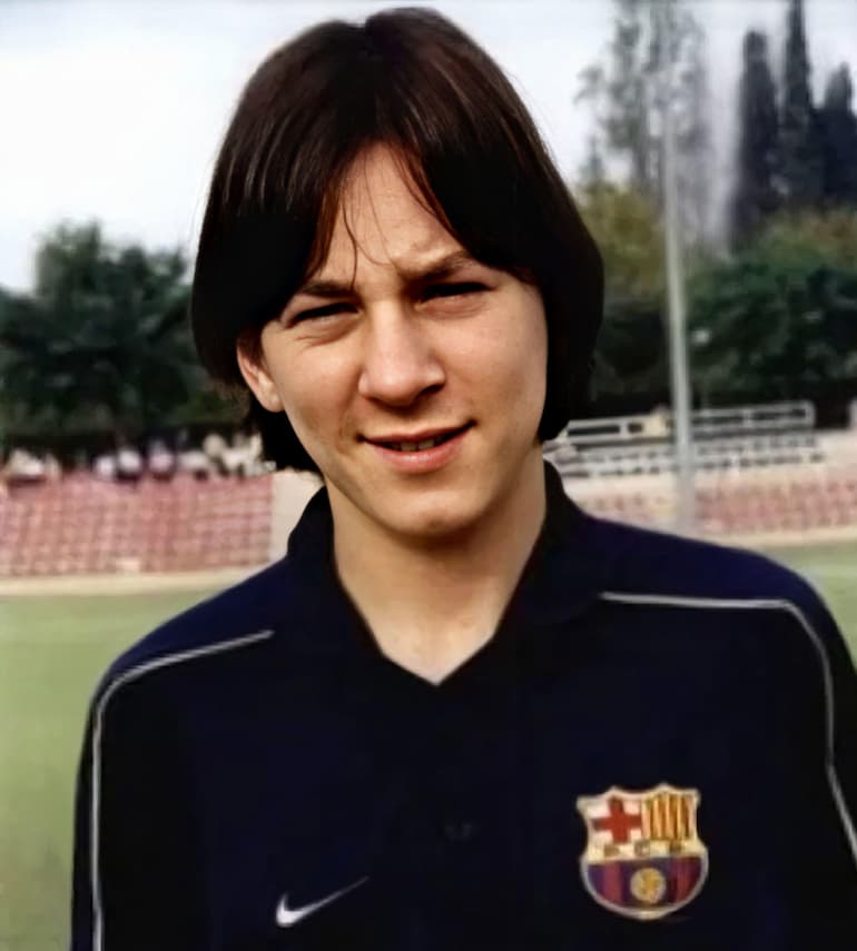 Un'immagine di Messi da giovane