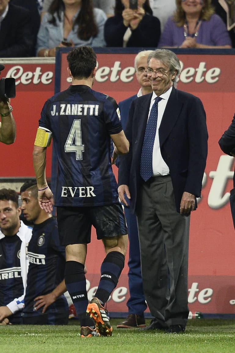 Moratti con Javier Zanetti