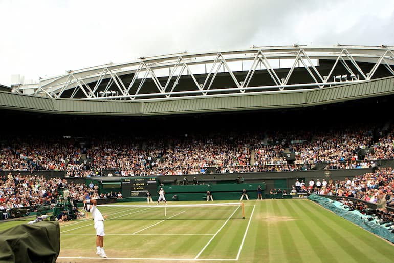 Una bellissima immagine della finale di Wimbledon 2008