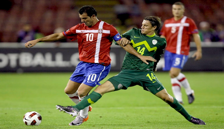 Stankovic con la maglia della Serbia!