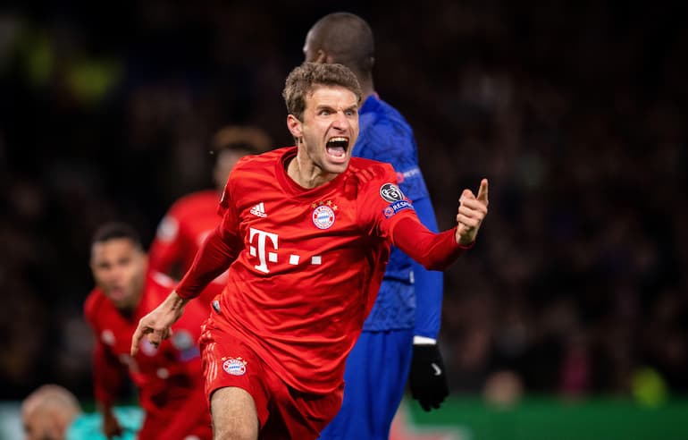 Una bellissima esultanza di Thomas Muller