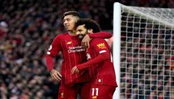 Salah e Firmino festeggiano un gol ad Anfield!