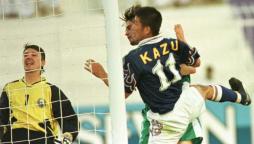 Miura in gol con la maglia del Giappone in Coppa d'Asia!