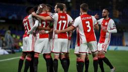 L'esultanza dell'Ajax