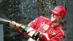 L'esultanza di Schumacher