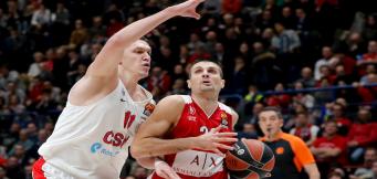 Andrea Cinciarini della Olimpia Milano in una notte europea contro il CSKA!