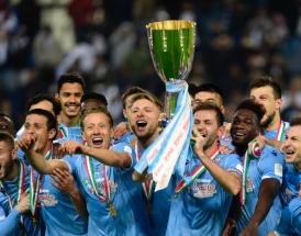 La Lazio festeggia la Supercoppa 2019!