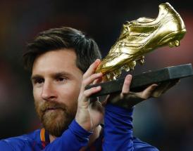 Messi festeggia la vittoria nel dicembre 2017!