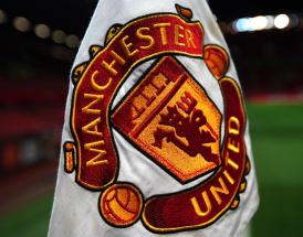 Una bandiera del Manchester United