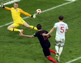 Luzhniki Stadium a Mosca: il gol di Mario Mandzukic all'Inghilterra!