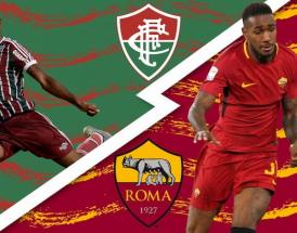 Gerson con le maglie di Fluminense e Roma!