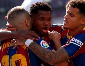 L'esultanza di Ansu Fati dopo il gol al Real Madrid! 