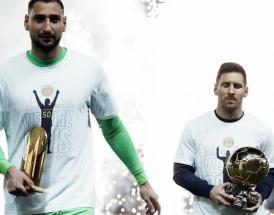 Donnarumma e Messi con i relativi premi