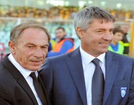 Zeman con Cristiano Bergodi all'epoca tecnico del Pescara