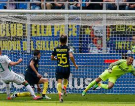 Iemmello qui in gol a San Siro con la maglia del Sassuolo!