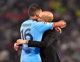 Guardiola con Rodrigo