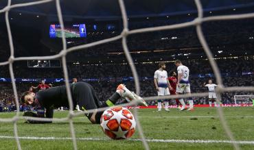 Il pallone del 2-0 definitivo nella finale di Madrid 2019