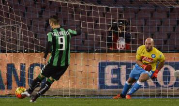 Falcinelli con la maglia del Sassuolo