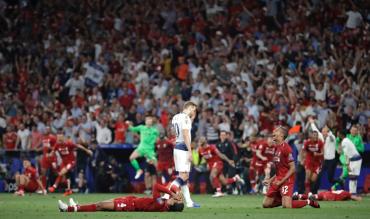 L'esultanza dei Reds al fischio finale a Madrid!